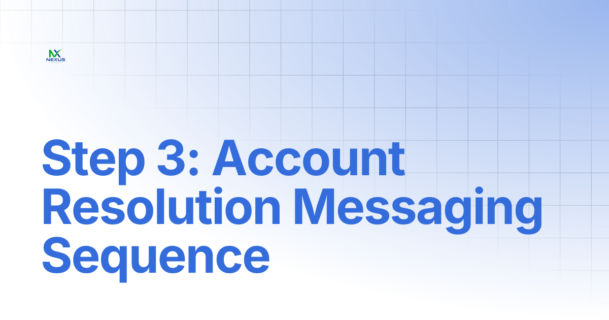 Step 3: Account Resolution Messaging Sequence | Nexus Payments Docs